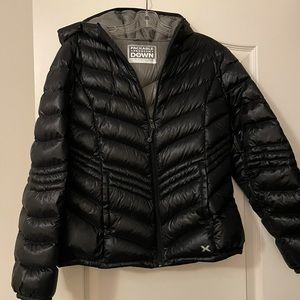 Black Puffer Hooded Jacket